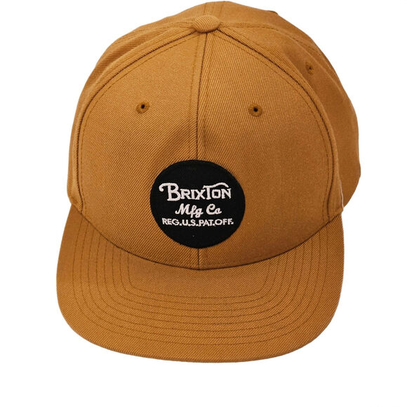 Brixton Mustard Yellow Copper Black Snapback Hat One Size Oceanside Surf Skate - Picture 1 of 11